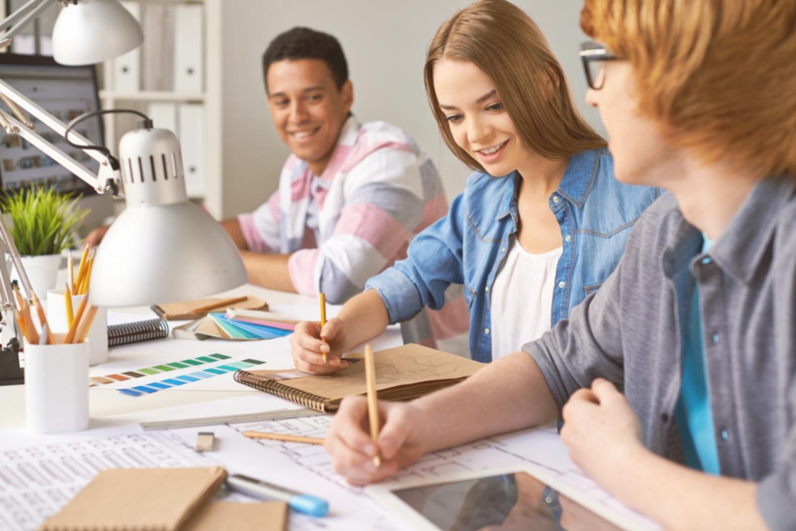 Studenti al lavoro su progetti di amministrazione digitale
